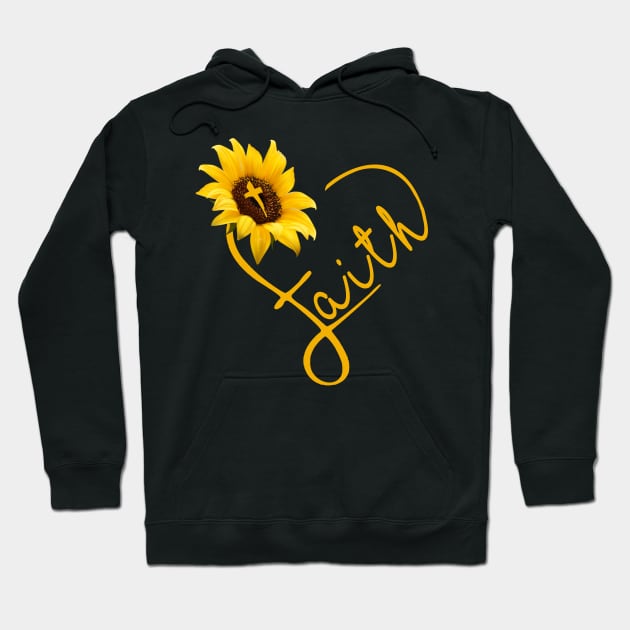 Sunflower Faith Heart Costume Gift Hoodie by Ohooha